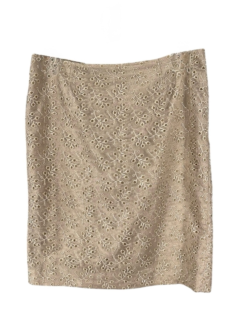 Jones New York Eyelet Skirt Size 12 Preppy Capsule Neutral Staple
